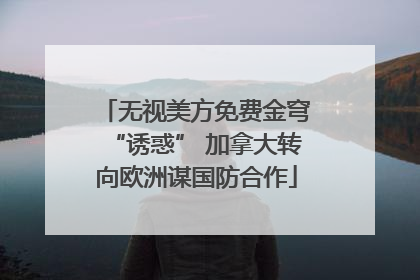 无视美方免费金穹“诱惑” 加拿大转向欧洲谋国防合作