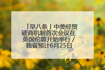 早八条丨中美经贸磋商机制首次会议在英国伦敦开始举行／我省预计6月25日公布高考成绩与录取最低控制分数线