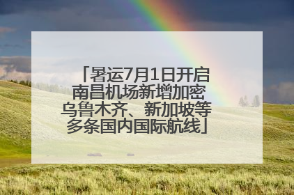 暑运7月1日开启 南昌机场新增加密乌鲁木齐、新加坡等多条国内国际航线
