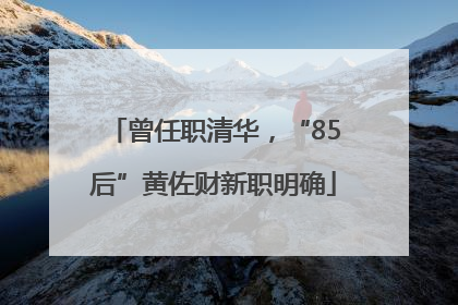 曾任职清华，“85后”黄佐财新职明确