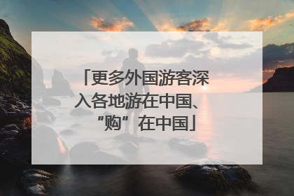 更多外国游客深入各地游在中国、“购”在中国