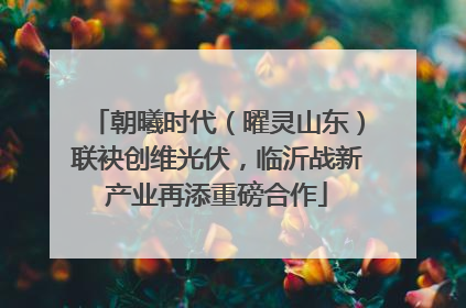 朝曦时代（曜灵山东）联袂创维光伏，临沂战新产业再添重磅合作