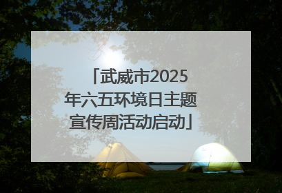 武威市2025年六五环境日主题宣传周活动启动