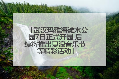 武汉玛雅海滩水公园7日正式开园 后续将推出夏浪音乐节等精彩活动