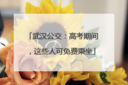 武汉公交：高考期间，这些人可免费乘坐