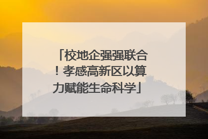 校地企强强联合！孝感高新区以算力赋能生命科学