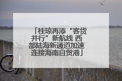 桂琼再添“客货并行”新航线 西部陆海新通道加速连接海南自贸港