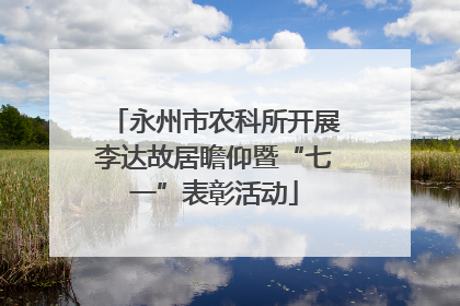 永州市农科所开展李达故居瞻仰暨“七一”表彰活动