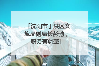 沈阳市于洪区文旅局副局长彭勃，职务有调整