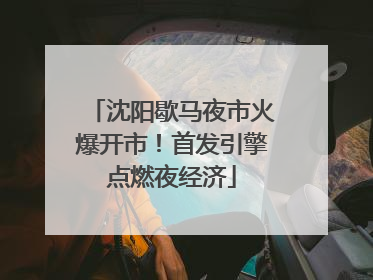 沈阳歇马夜市火爆开市！首发引擎点燃夜经济