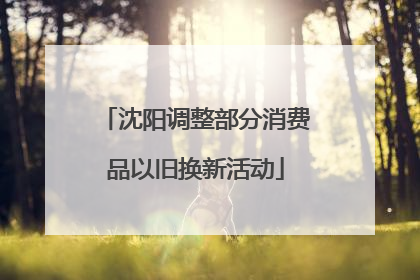 沈阳调整部分消费品以旧换新活动