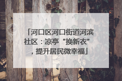 河口区河口街道河滨社区：凉亭“换新衣”，提升居民微幸福