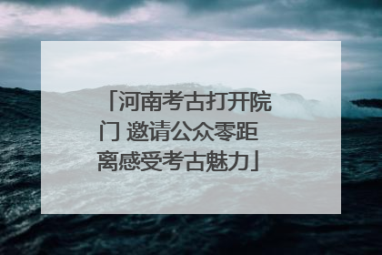 河南考古打开院门 邀请公众零距离感受考古魅力