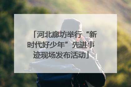 河北廊坊举行“新时代好少年”先进事迹现场发布活动