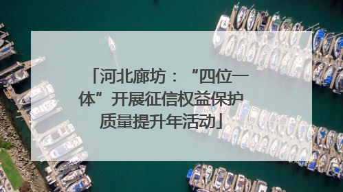 河北廊坊：“四位一体”开展征信权益保护质量提升年活动