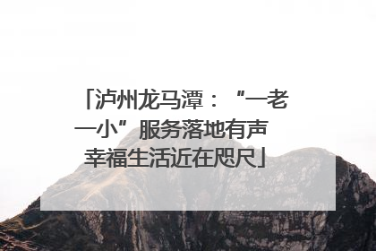 泸州龙马潭：“一老一小”服务落地有声 幸福生活近在咫尺