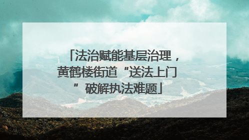 法治赋能基层治理，黄鹤楼街道“送法上门”破解执法难题