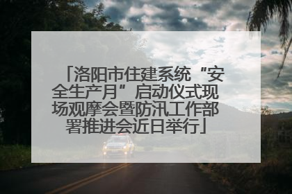 洛阳市住建系统“安全生产月”启动仪式现场观摩会暨防汛工作部署推进会近日举行