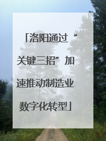 洛阳通过“关键三招”加速推动制造业数字化转型