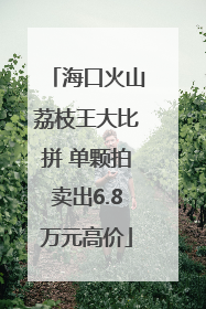 海口火山荔枝王大比拼 单颗拍卖出6.8万元高价