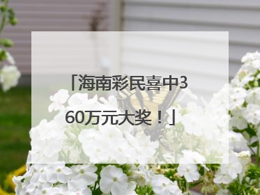 海南彩民喜中360万元大奖！