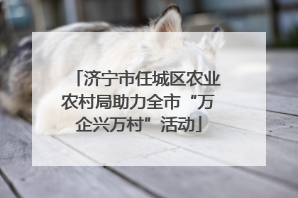 济宁市任城区农业农村局助力全市“万企兴万村”活动