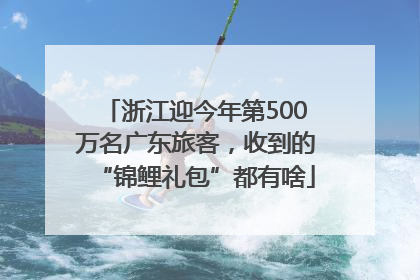 浙江迎今年第500万名广东旅客，收到的“锦鲤礼包”都有啥