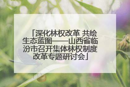 深化林权改革 共绘生态蓝图——山西省临汾市召开集体林权制度改革专题研讨会