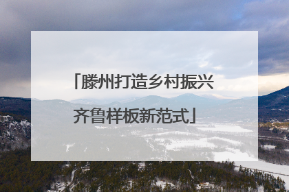 滕州打造乡村振兴齐鲁样板新范式