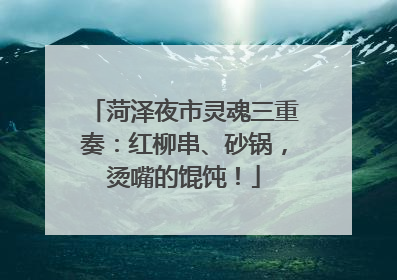 菏泽夜市灵魂三重奏：红柳串、砂锅，烫嘴的馄饨！