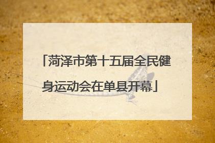 菏泽市第十五届全民健身运动会在单县开幕