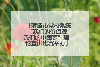 菏泽市党校系统“我们的价值观 我们的中国梦”理论宣讲比赛举办