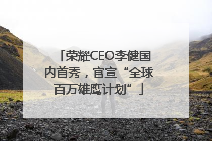 荣耀CEO李健国内首秀，官宣“全球百万雄鹰计划”
