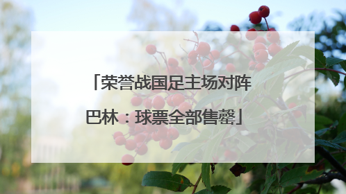 荣誉战国足主场对阵巴林：球票全部售罄