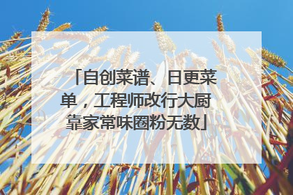 自创菜谱、日更菜单，工程师改行大厨靠家常味圈粉无数