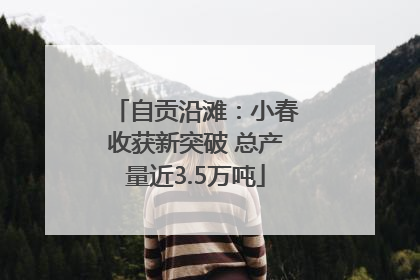自贡沿滩：小春收获新突破 总产量近3.5万吨