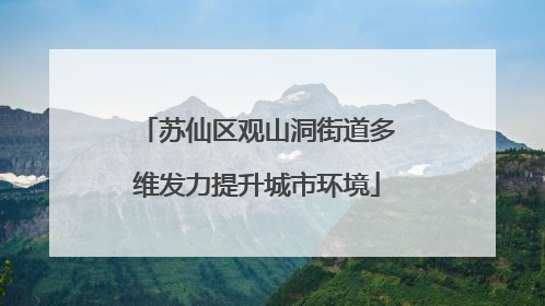 苏仙区观山洞街道多维发力提升城市环境