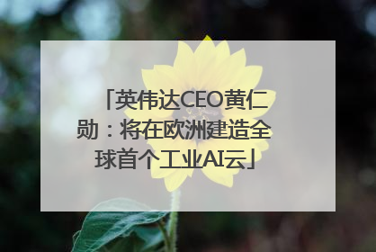 英伟达CEO黄仁勋：将在欧洲建造全球首个工业AI云
