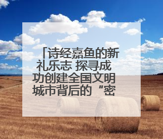 诗经嘉鱼的新礼乐志 探寻成功创建全国文明城市背后的“密码”