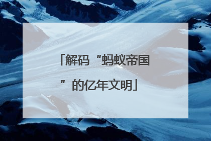解码“蚂蚁帝国”的亿年文明