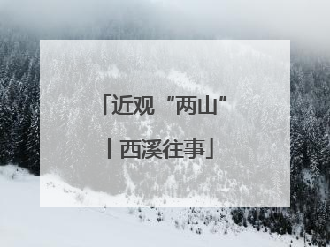 近观“两山”丨西溪往事