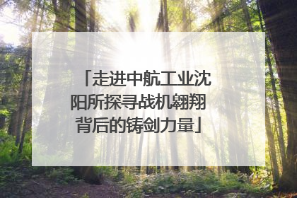 走进中航工业沈阳所探寻战机翱翔背后的铸剑力量