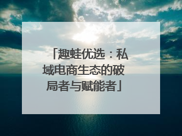 趣蛙优选：私域电商生态的破局者与赋能者