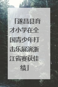 遂昌县育才小学在全国青少年打击乐展演浙江省赛获佳绩
