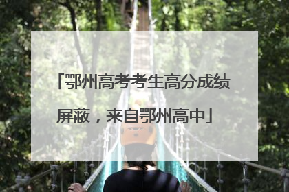 鄂州高考考生高分成绩屏蔽，来自鄂州高中