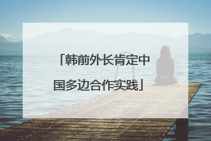 韩前外长肯定中国多边合作实践