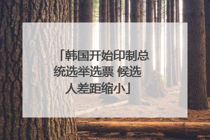 韩国开始印制总统选举选票 候选人差距缩小