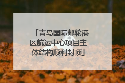 青岛国际邮轮港区航运中心项目主体结构顺利封顶