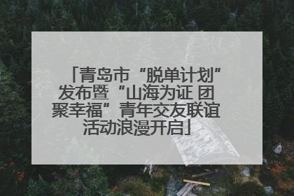 青岛市“脱单计划”发布暨“山海为证 团聚幸福”青年交友联谊活动浪漫开启