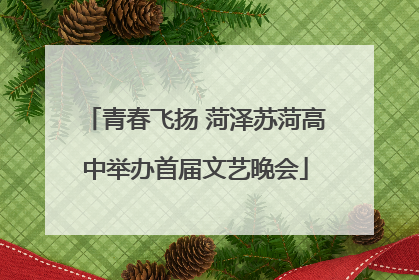 青春飞扬 菏泽苏菏高中举办首届文艺晚会